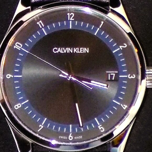 New $279 Calvin Klein Completion Date Watch KAM211 Swiss Made, Sapphire Crystal - Picture 11 of 14